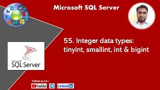 55. Integer data types tinyint, smallint, int & bigint