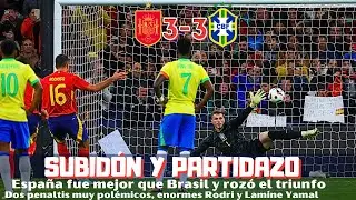 ESPAÑA Y BRASIL REGALAN UN PARTIDAZO, ENORMES RODRI Y LAMINE YAMAL. DESACERTADO VINICIUS, ANÁLISIS