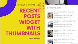 Recent posts widget with thumbnail and excerpt in wordpress