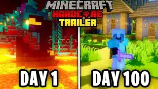 I Survived 100 Days in the MINECRAFT TRAILER!