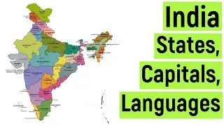 India states, union territories, capitals and their languages | Educational video | 