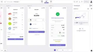 Visily - Prototype mode: Add interaction to an element