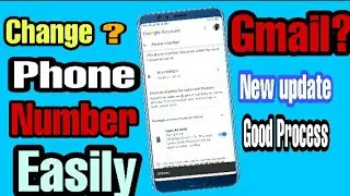 How to Change Gmail Phone Number in Android Mobile| NeW Trick | 2020