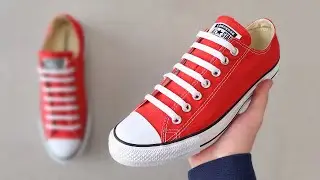 HOW TO BAR LACE CONVERSE (BEST WAY!)