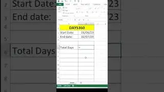 Mastering the DAYS360 Formula in Excel - Comprehensive Tutorial