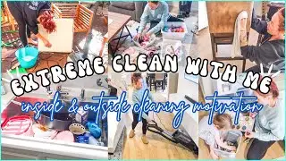 MAJOR CLEANING MOTIVATION / INSIDE & OUTSIDE CLEAN WITH ME SPEED CLEAN HOME RESET -spring clean 2023