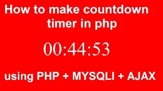 how to make dynamic countdown timer in php