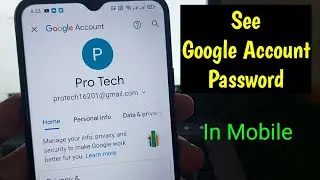 How to See Your Google Account Password on Mobile 2024 - See Gmail Password