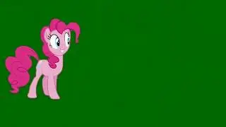 Footage on a green background reindeer. Футаж на зеленом фоне розовый пони
