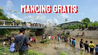 Mancing lele gratis di desa tanjungsari !!