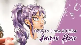 How To Draw Anime Hair | Ohuhu X @Shrimpy