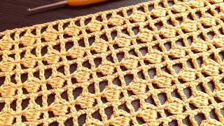 Простой ажурный узор крючком. Easy crochet patterns for beginners.