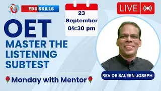 Edu Skills: OET Listening | Mentor Session|🌹Monday with Mentor🌹| OET made easy