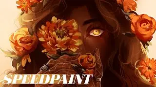 𝘊𝘪𝘳𝘤𝘦 𝘩𝘰𝘭𝘥𝘪𝘯𝘨 𝘧𝘭𝘰𝘸𝘦𝘳𝘴 | SPEEDPAINT