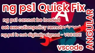 Set ExecutionPolicy error angular | ng ps1 - QUICK FIX