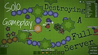 Moomoo.io - Destroying a Full Server | Solo Gameplay