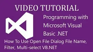 Open File Dialog multi select - Tutorial, open file dialog VB.net