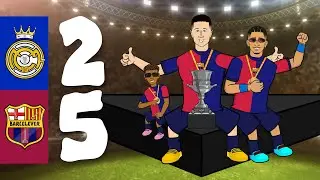 2-5! FC Barcelona DESTROY Real Madrid🔥 (SPANISH SUPER CUP FINAL | EL CLÁSICO 🔵🔴 Highlights)