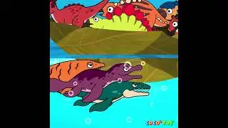 Can dinosaurs and ichthyosaurs be friends? #Shorts ㅣdinosaur cartoonㅣCoCosToy