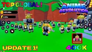 UPDATE 1 no novo Anime Evolution 2, peguei TOP GLOBAL.... Anime Revolution Simulator