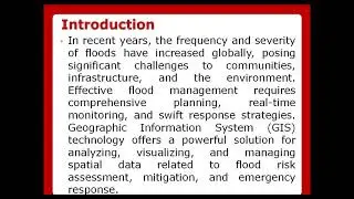 GIS app for flood management. Develop an AI-ML-based GIS application using open source software.