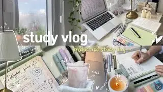 study vlog 🍡 productive day / asethetic & cozy vlog 🫧