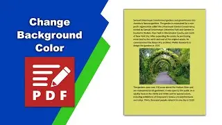 How to change the background color on a pdf document in PDF-XChange Editor