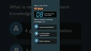 What is NEEDED to represent a Knowledge in AI? #shorts #AI #quiz