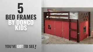 Top 10 Donco Kids Bed Frames [2018]: Twin Circles Low Loft Bed with Red Tent