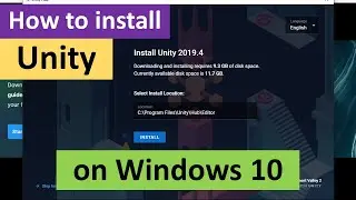 How to Install Unity on Windows 10