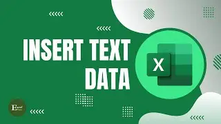 How to Insert Text Data in Excel | Excel Tutorials No 39