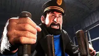 Captain Haddock strikes a man with a crane | Final Fight