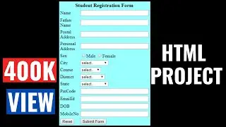 html Project 1 || How to create a form fill up in html