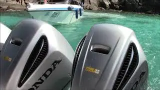 Лодочный мотор Хонда 250 на спидботе в Тае
