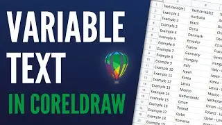 How to use Variable data - Print Merge in CorelDRAW