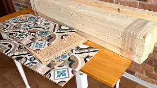 Build a Timber and Tile Kitchen Island Cheaply