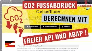 CarbonTracer API mit SAP ABAP nutzen - Routen und CO2 Verbrauch berechnen [deutsch]