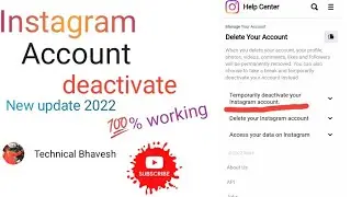 How to deactivate Instagram/ how to temporary deactivate Instagram account 