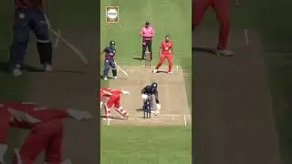 Sharp stumping by Canadian keeper Shreyas Movva to get Aaron Jones. 🔥#EuropeanCricket