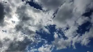 Footage. Video with clouds floating in the sky. Clouds. 4K video screensaver without sound. 