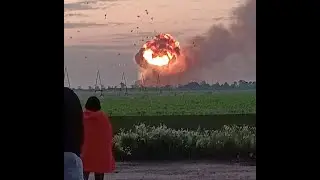 Горит склад с боеприпасами, н.п. Рыково, Херсонская область.