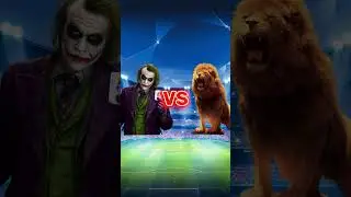 JOKER TEAM 🆚 LION TEAM 🦁🥊(Joker, Neymar, Ronaldo) (Tiger, Black Panther, Lion) 🤯🥶🤩