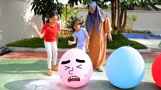 DRAMA KEYSHA DAN SHEENA Meletuskan Balon & Belajar Warna