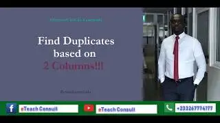 Find duplicates based on 2 Columns in Excel