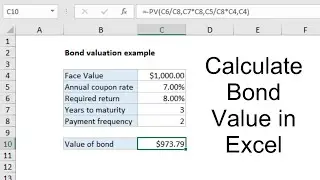 How to Calculate Bond Value in Excel | Step-by-Step Tutorial