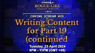 Coding Stream #25 — Creating a Rogue-like (like Vampire Survivors) in Unity