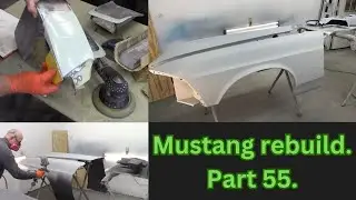 Epoxy primer on fenders and parts. Mustang rebuild. Part 55. #mustang #howto #restoration #diy