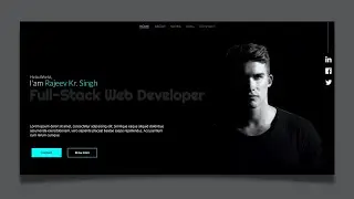 Create Responsive Portfolio Website (Hero Section) Using HTML CSS & JavaScript