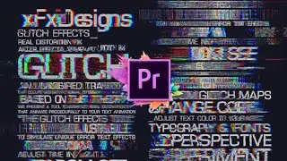 30 Glitch Text Presets | Premiere Pro Template