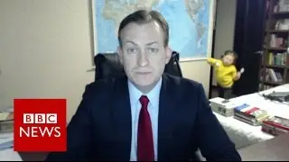 Children interrupt BBC News interview - BBC News